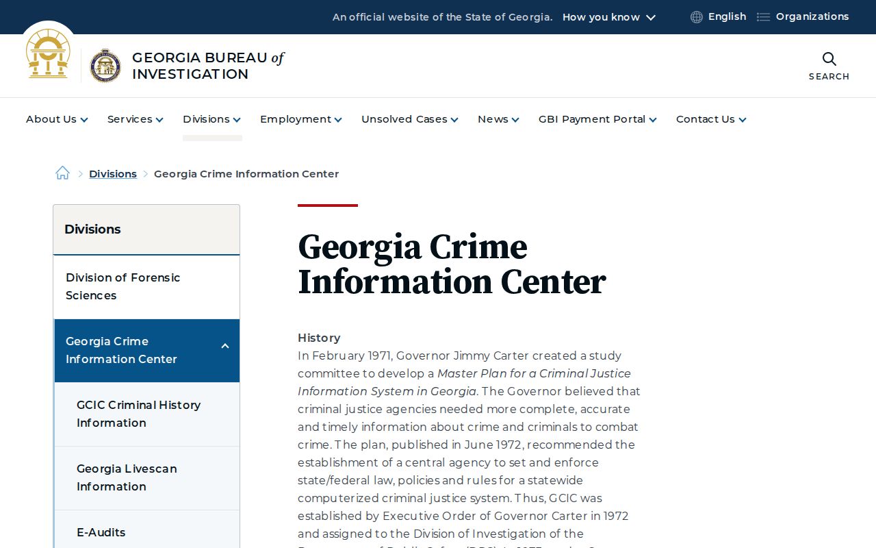 Carroll County criminal history Georgia Crime Information Center source