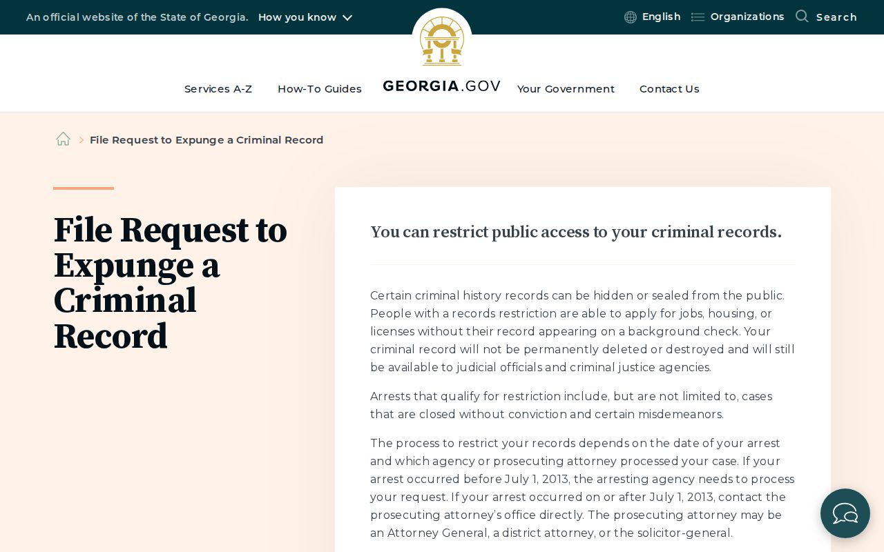 Carroll County sex offender search and separate Georgia record restriction process