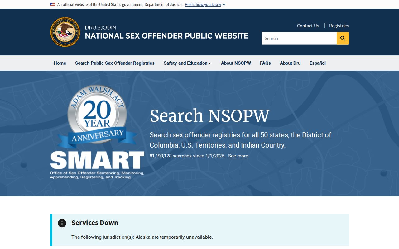Carroll County sex offender search national NSOPW registry page